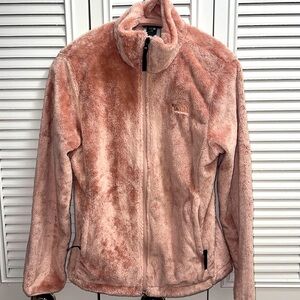 Pink fuzzy north face